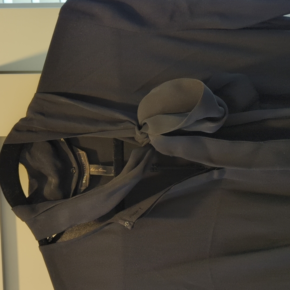 BCBG Denisa peplum dress with tie neck detail - Picture 2 of 7